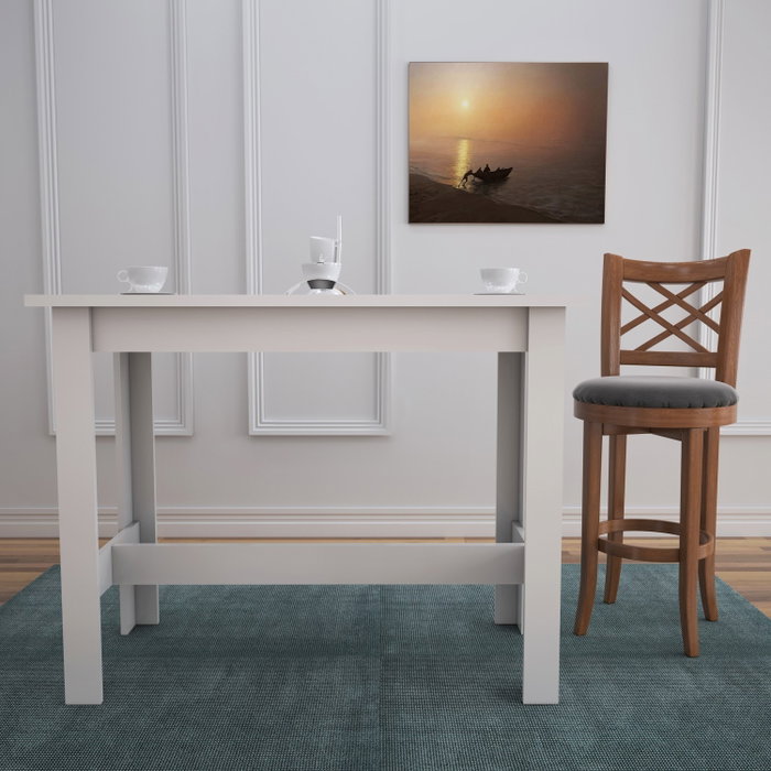 Hanah Home Mesa de Comedor Barra - Shiny White